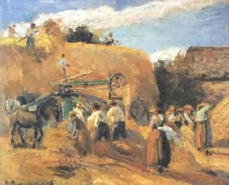 Camille Pissarro Threshing Machine china oil painting image